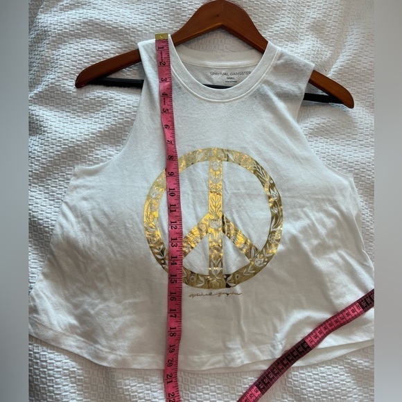 SPIRITUAL GANGSTER Peace Graphic Crop Tank Top - Picture 16 of 16